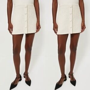 Tuckernuck tweed mini skirt scarlet cream